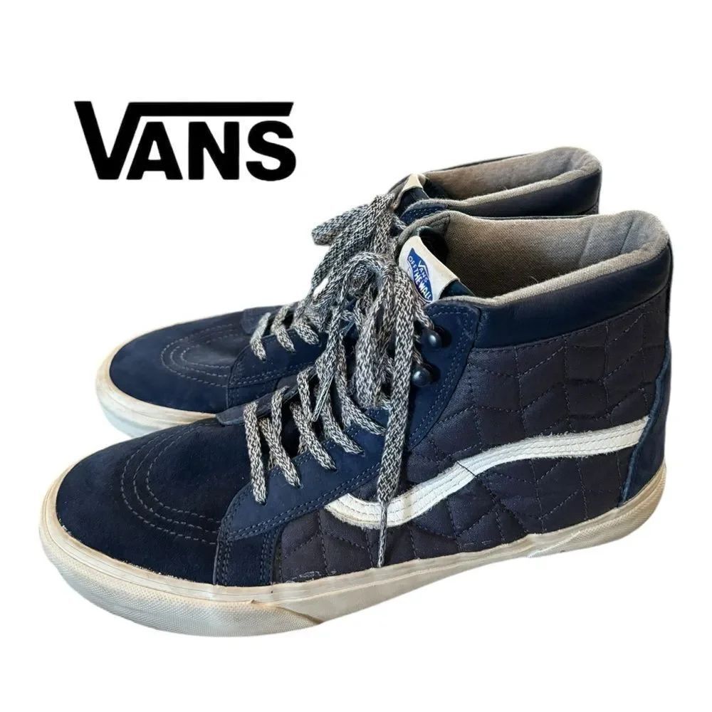 VANS Sk8 Men's Moon Indigo Quilted Hi-Top Quilted Sneakers 12